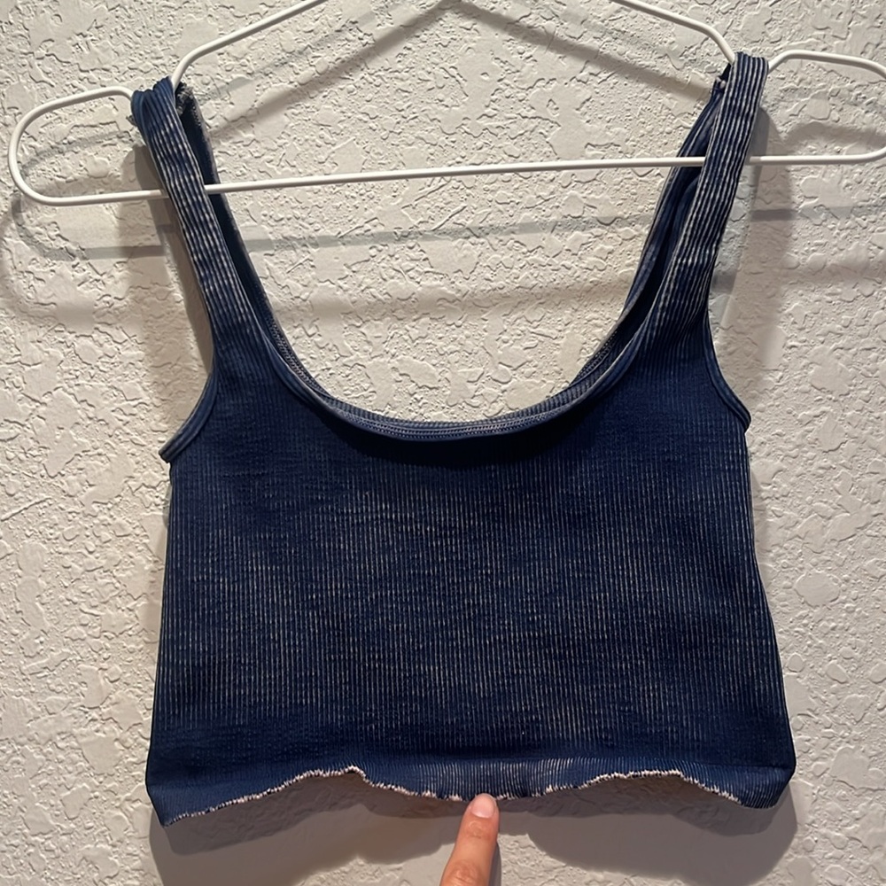 Free People Movement‎ Happiness Runs Navy Crop Top m/l - Picture 9 of 9